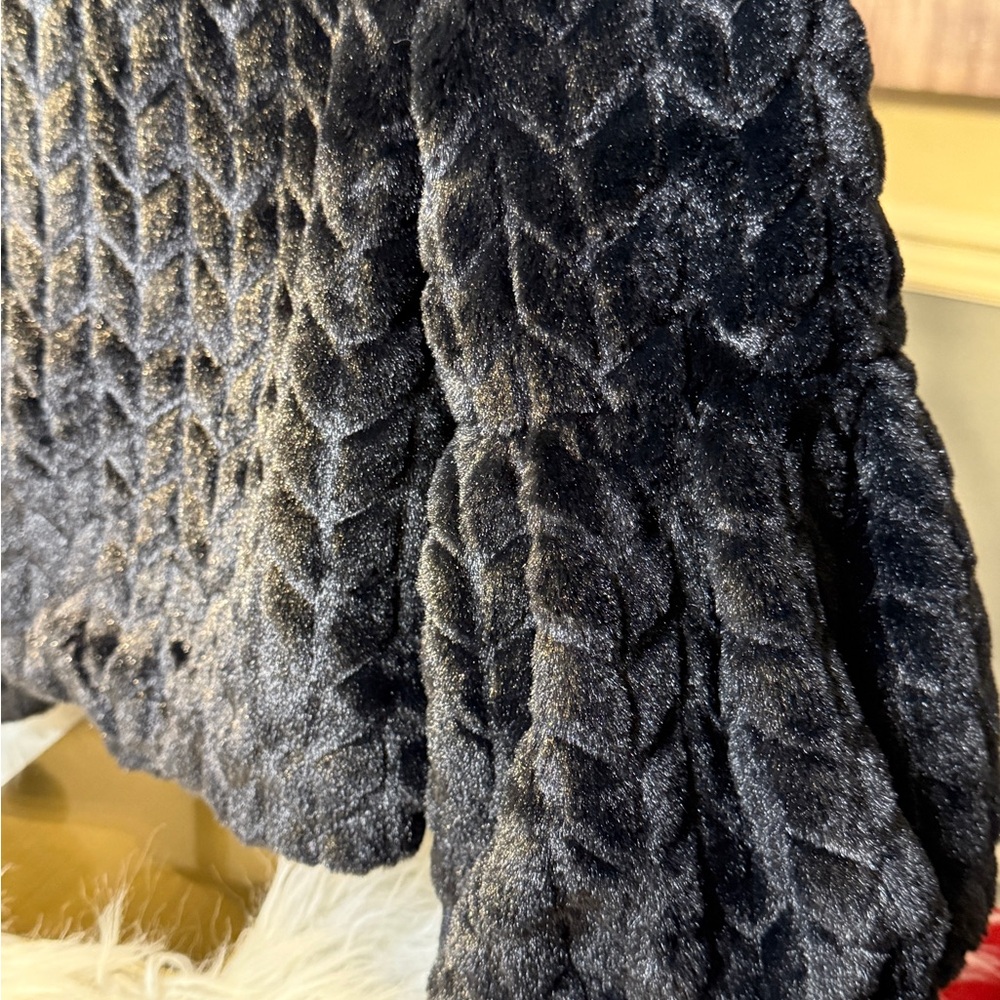 Tacera Dark Textured Teddy Jacket-New - Picture 8 of 12